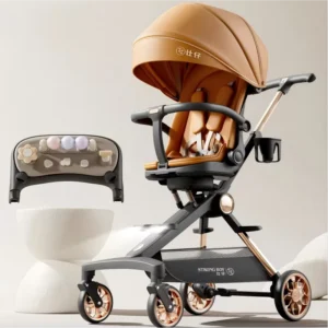High Quality Infant Pushchair Luxurious 4 in 1 Baby Stroller Foldable Multi Function Travel Systems Baby Pram Toddler Carriage