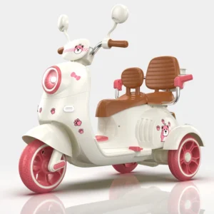 High Quality Kids Electric Motorcycle with 380 Dual Motors Two Seats Eco Friendly Frame Electric Motorcycle Scooter