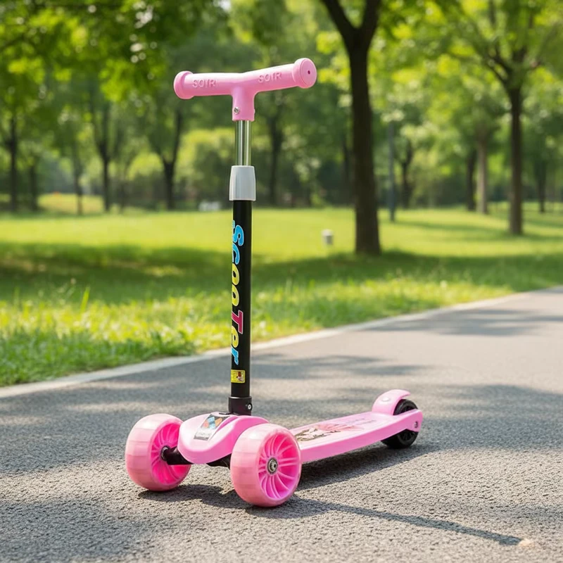High Quality New Model Cool 3 Wheels Kids Kick Pedal Adjustable Height Foldable Scooter Outdoor Plastic Modern
