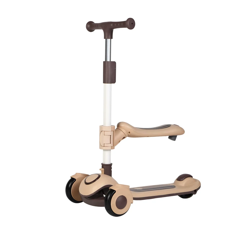 High Quality PU Flash Wheels Height Seat Adjustable Handlebar Multi Colored Folding Kids Scooter
