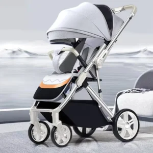 High Quality Portable Lightweight Foldable Metal Frame Baby Stroller Travel System with 3 Year for Hot Mom