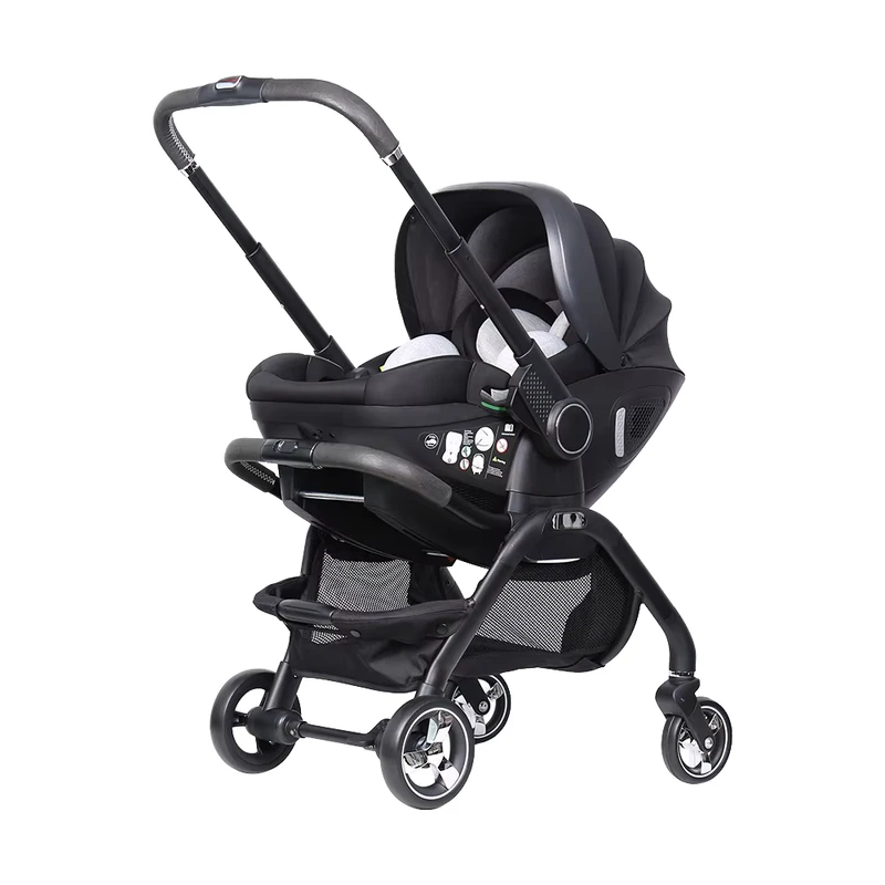 High Quality Portable Pink Baby Throne Stroller Luxury French Style 4 in 1 Foldable Compact Design with Car Seat