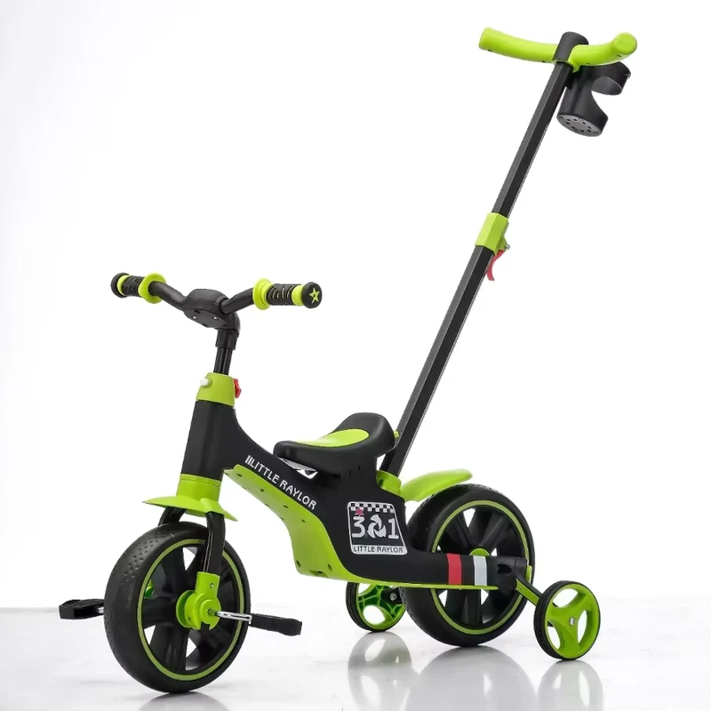 High Quality Toddler Bike With Push Handle for Kids 1-3 -7Years 6 in 1 Push Bike Balance Bike for Boys and Girls With Brakes