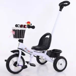 High Quality Unisex 3-Wheel Bicycle Multifunctional Ride-On Steel Frame Toy for Kids Aged 2-4 Years Push & Ride Style