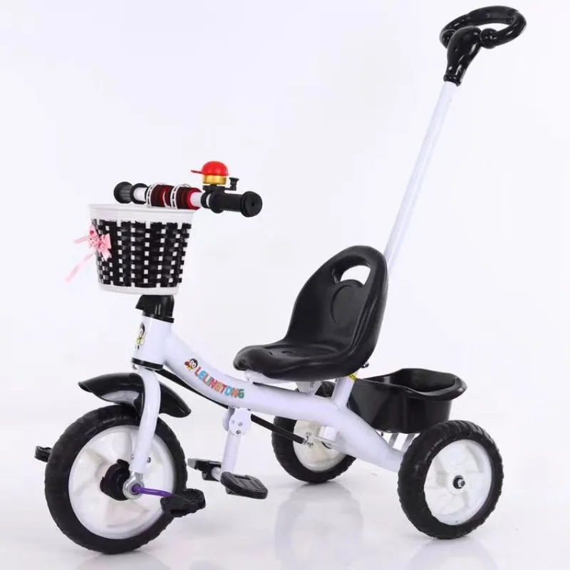 High Quality Unisex 3-Wheel Bicycle Multifunctional Ride-On Steel Frame Toy for Kids Aged 2-4 Years Push & Ride Style