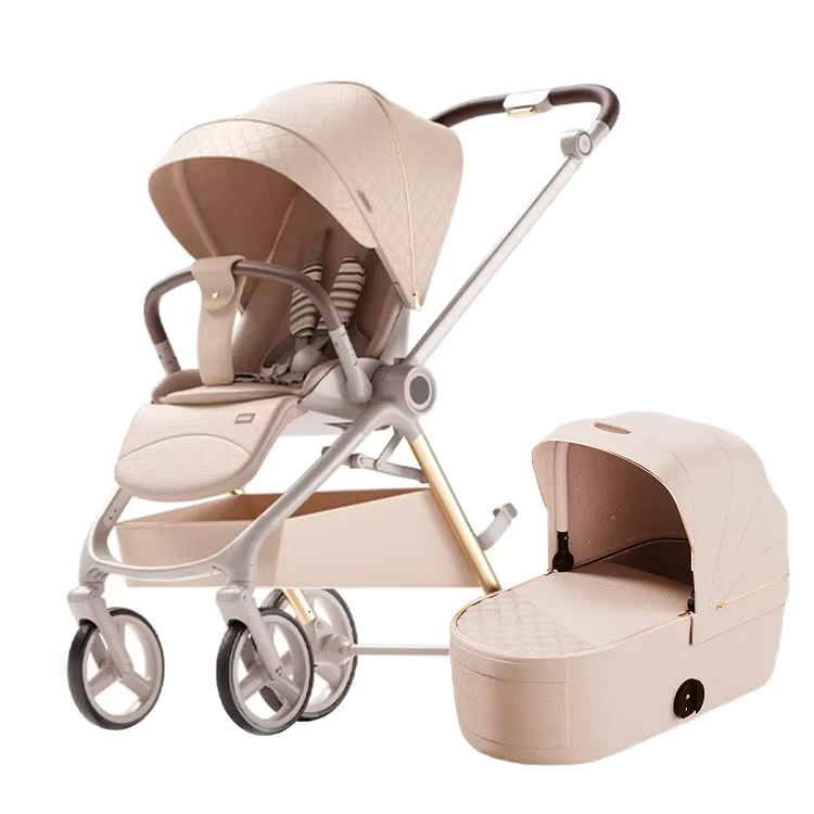 High Seat Baby Stroller Durable Frame Smooth Ride for Newborn and Toddler