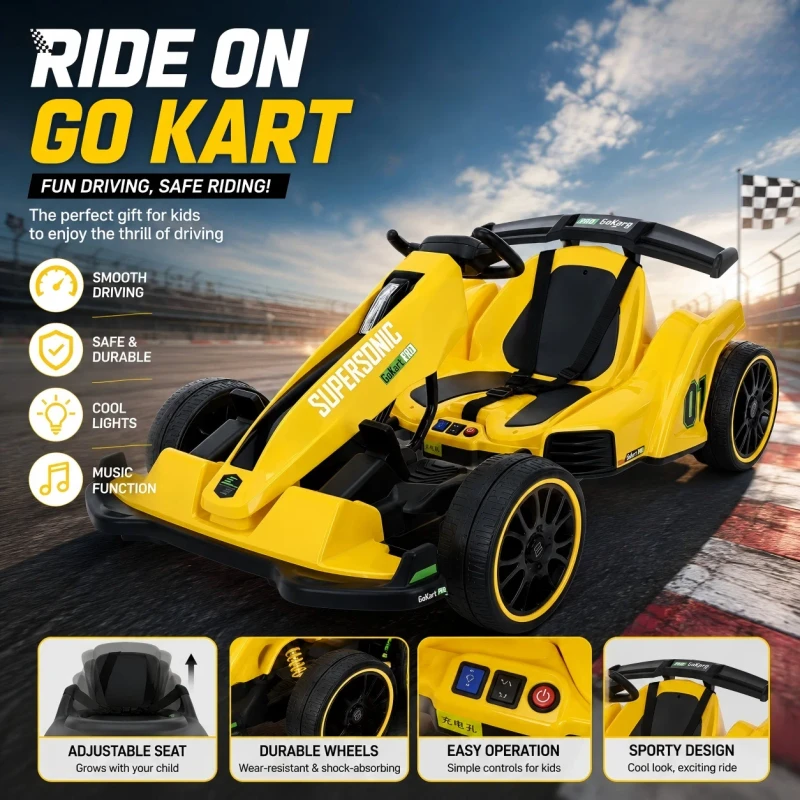 High Speed Drifting Ride on Cars Kids 12v Electric Battery Operated Go Kart Karting Cars for Sale