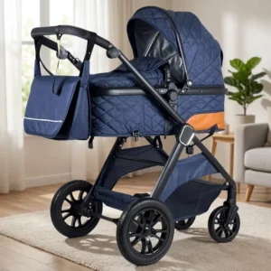 High View Luxury 3 in 1 Baby Stroller Portable Folding Prams Pushchair Baby Carriage Baby Stroller with Car Seat for Travel