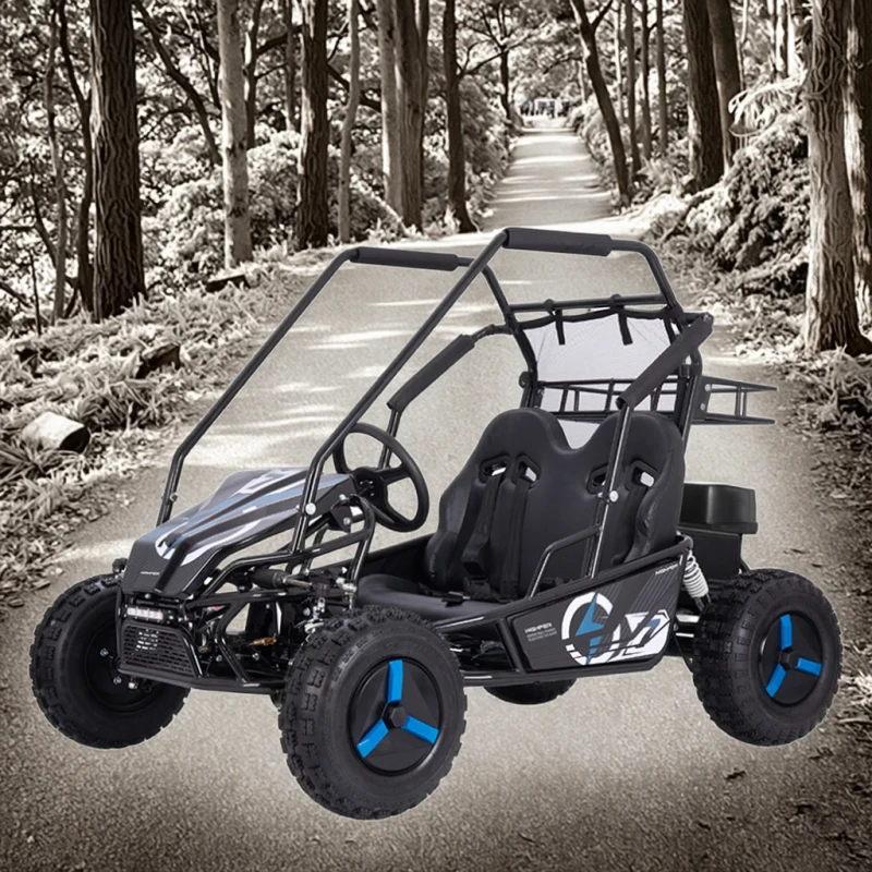 Highper 60V 20AH 2 Seater Outdoor Electric Go Kart with Disc Brake Shaft Drive 2000W Motor with CE