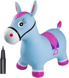 Hopping Bouncing Bounce Horse Jumping Horse Inflatable Ride on Animal Toy for Kids Children Boys Girls