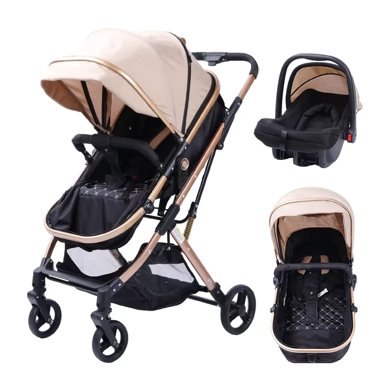 Hot Mama High Landscape Folding Baby Stroller 3 in 1 up to 3 Years Old