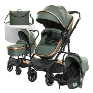 Hot Sell Baby Trolley 3 in 1 Baby Pram Easy Foldable Light Weight Stroller Baby Pushchair Compact