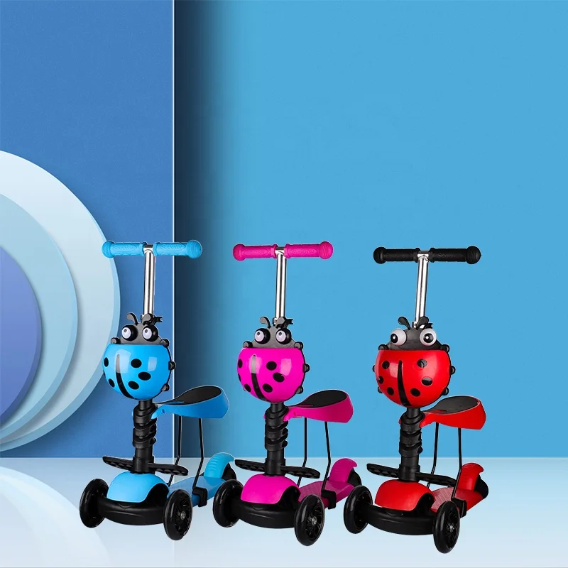 Hot Selling Girls Baby Children Kids Scooters 3 in 1 Foot Toys Tricycle Toy Kick 3 Wheel Kids Scooter With Seat