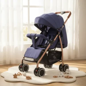 Hot Selling Hot Mama Automatic Folding Airplane Stroller Linen Baby Pram Functional and Stylish