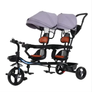 Hot Selling New Children’s Twin Double Seat Side by Side Tricycle Stroller