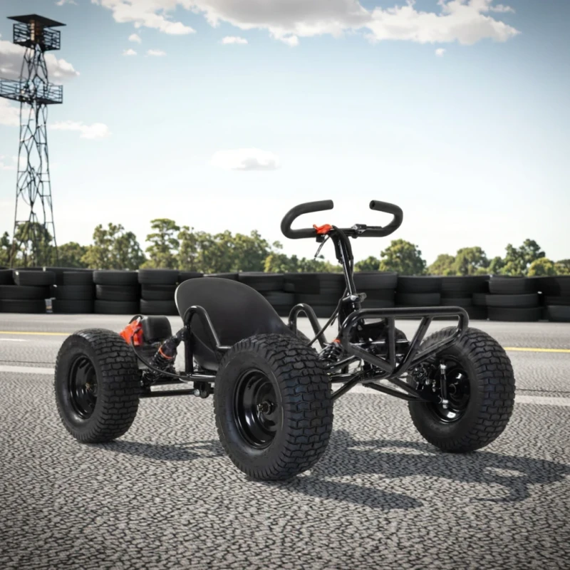 Hot Selling Red Edition Electric Four Wheel Go Kart for Adults Scenic Amusement Drift with Outdoor Chain Drive Cross Border