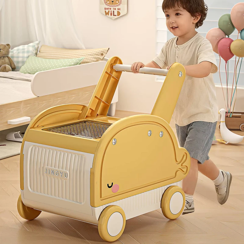 Household Children's Toy Storage Box Plastic Rectangle 40L-50L Modern Design Cute Fun Baby Snack Building Blocks Doll Fit for