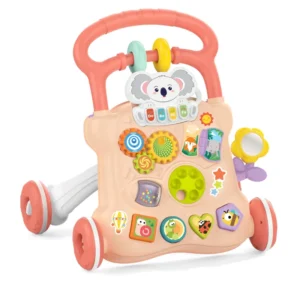 Huanger Baby Walker Toys Baby Stroller with Music and Light Educational Walker for Baby