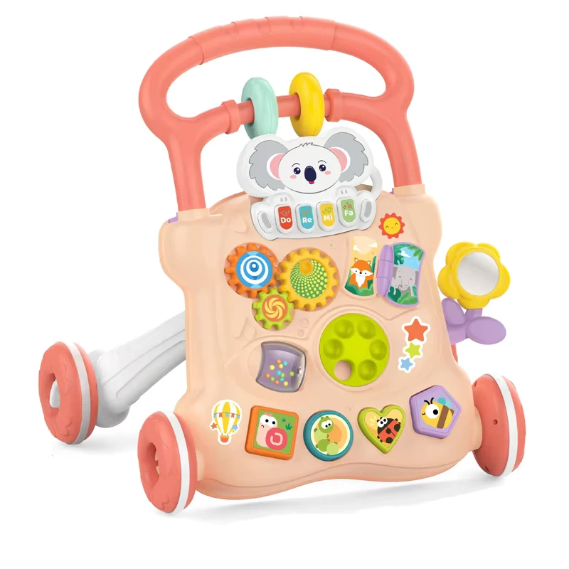 Huanger Baby Walker Toys Baby Stroller with Music and Light Educational Walker for Baby