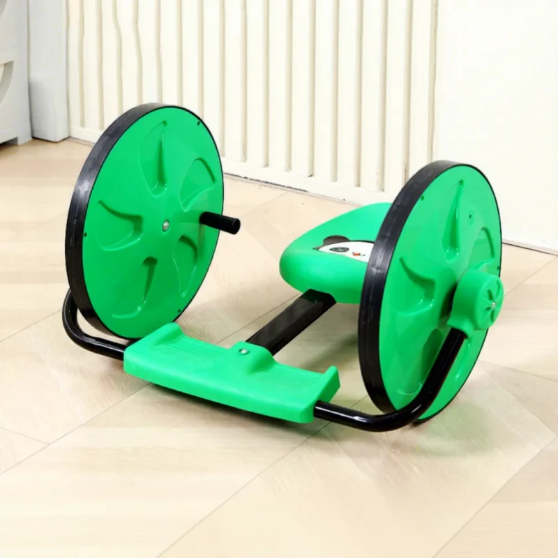Indoor Exercise Folding 3 Wheel Plastic Eco friendly Kids Swing Car with Green Color for 4-6Y & 7-12Y