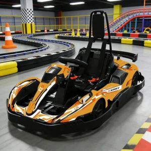 Indoor Outdoor Amusement Park Rental 36V 22Ah Battery 800W Hub Motor Electric Go Kart for Kids