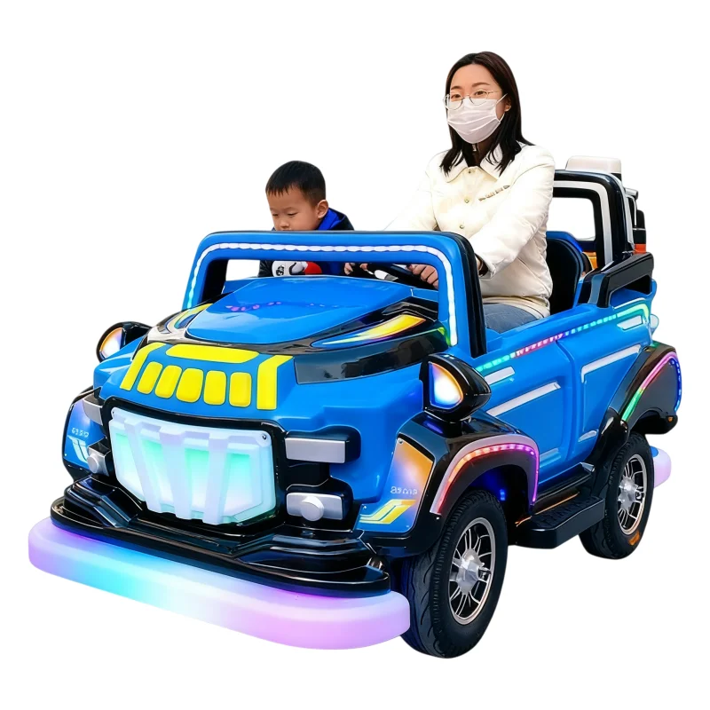 Indoor Shopping Mall 24V Kids Ride on Electric Car Parent-child Off-road Bumper Car with LED Lights for Amusement Park Rent Use