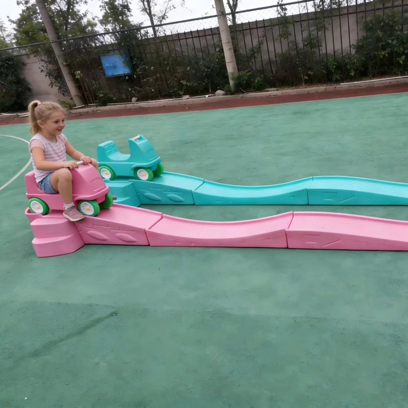 Indoor and Outdoor Playground Equipment Roller Coaster Kids Toy Ride on Push Car Plastic Car for Children