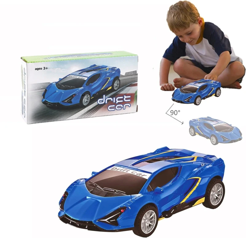 Inertia Drift Car Toy Push Go Friction Powered Vehicles Drop proof Stunt Cars for Toddlers