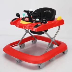 Infant Baby Walker Lightweight Plastic Stroller Carriage with 6 Wheels and 20kg Max Load for Kids