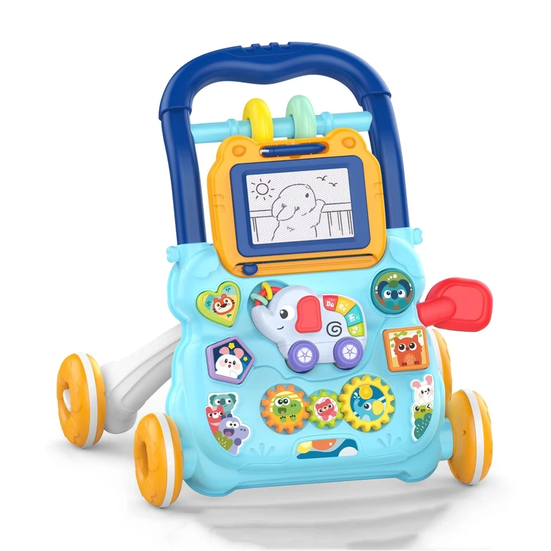 Infant Kids Baby Activity Hand Push Walkers Toys Factory Plastic Walker Toy Musical Baby Learning Walker