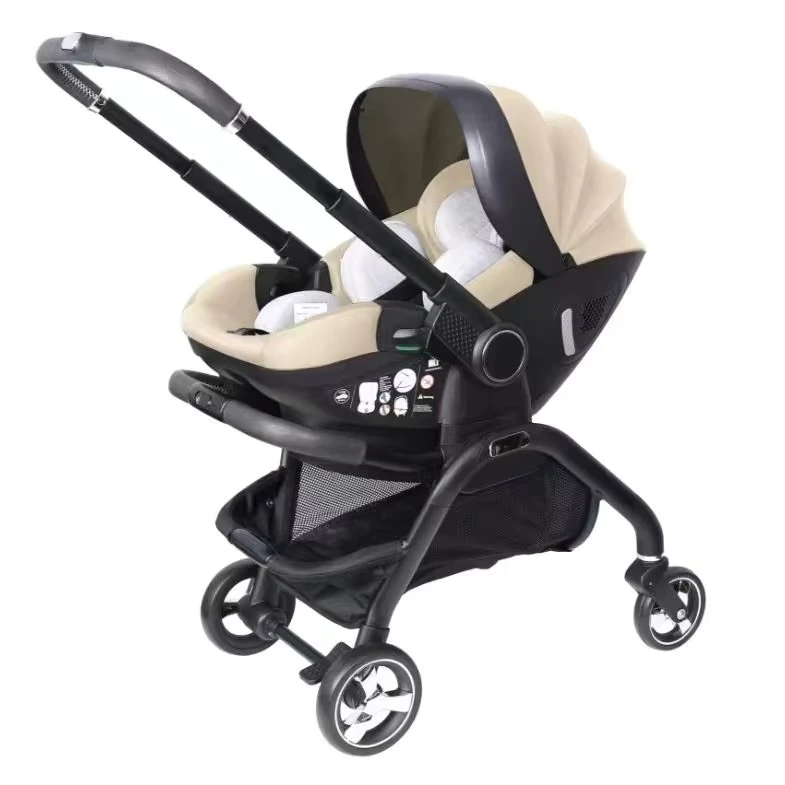 Infant and Child Safety Stroller Newborn Portable Baby Stroller with Safety Seat with Seat Cushion Collection Bags
