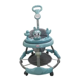 Infant and Toddler Folding Walker Anti Tip Baby Walking Aid 6 18 Months No O Shape Legs Silent Plastic Frame