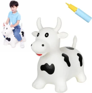 Inflatable Cow Farm Animal Hopper Toys Ride on Toddler Hopping Bull Toys