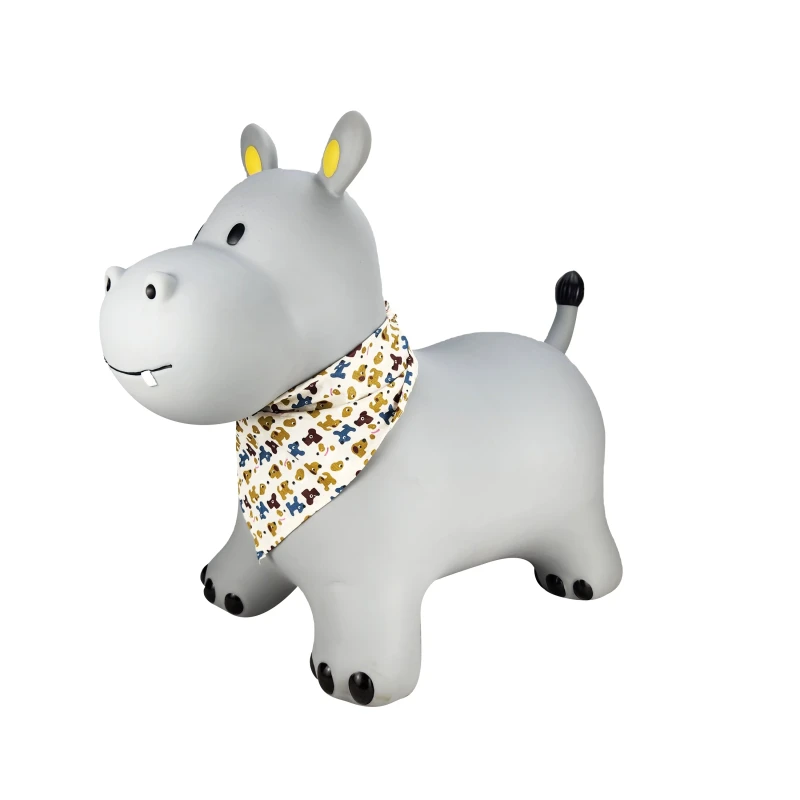 Inflatable Hopper Animal Hippo Ride on Toy