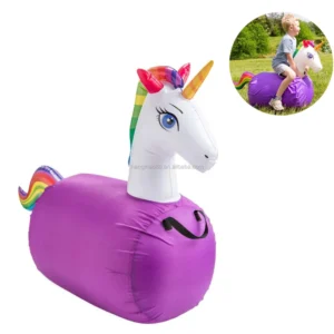 Inflatable Hopper Animals Unicorn Race with Cover Kids Ride on Horse Game Toy