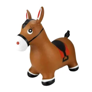 Inflatable Jumping Brown Horse Toy for Kids Plastic Toy for Toddler Playing High Quality Animal Hopper Factory Price