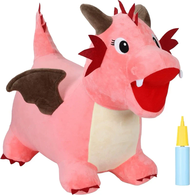 Inflatable Plush Hopping Toy Outdoor Indoor Ride on Toy Animal Baby First Birthday Gift 18 Month 2 3 4 Year Old Kid