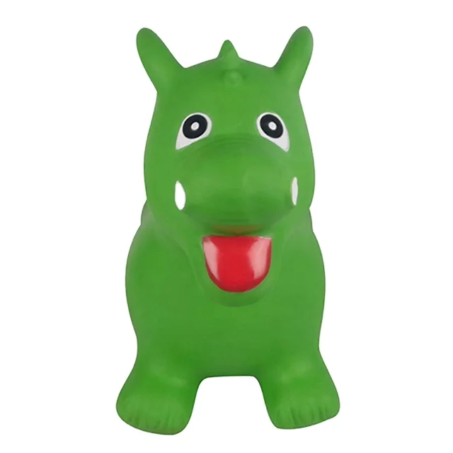 Inflatable Soft Jumping Green Dragon Hopper Animal Toy for Kids Ride on Toy