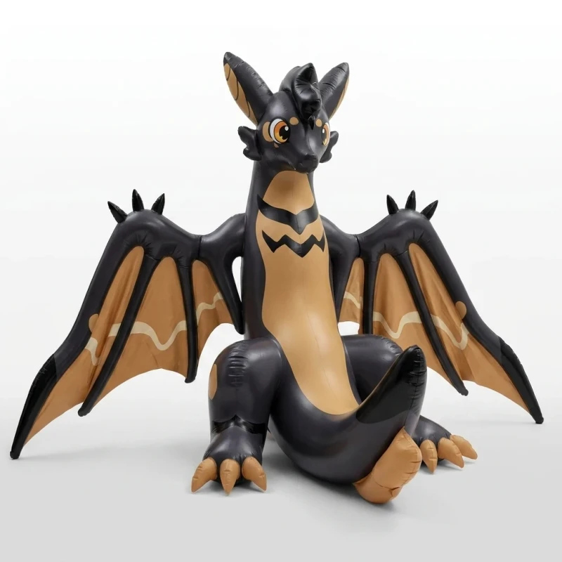 Inflatable Zippy Bat Dragon and Inflatable Animal Toy for Ride on and Play