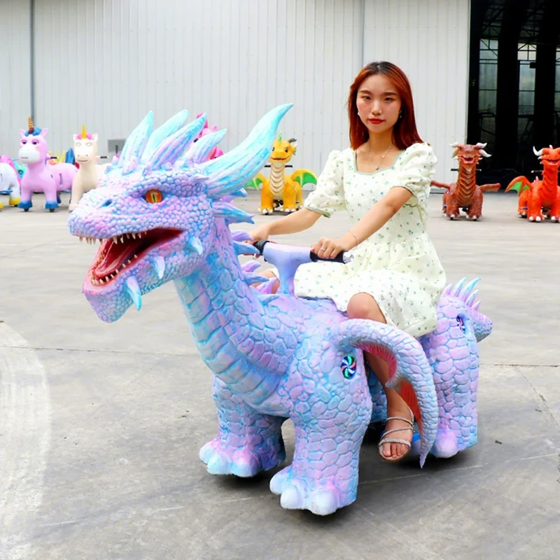 Interactive Electric Western Dragon Kiddie Ride On Car Children's Ride On Toy with Lights & Music