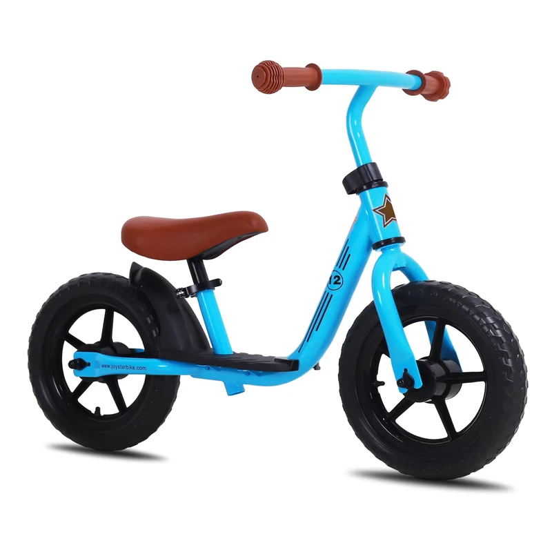 JOYKIE JOYSTAR 10 12 Inch Balance Bike High Carbon Steel Frame and Fork Adjustable Saddle Customizable Kids' Bike