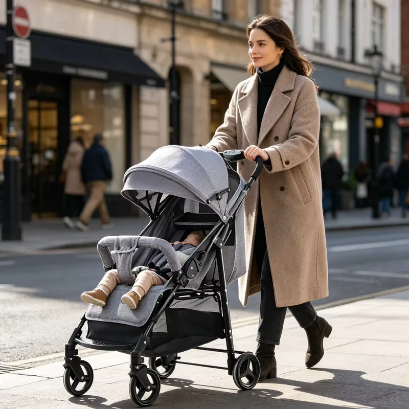 JXB Direct Selling Portable High Carbon Steel Frame Sport Baby Cart with Detachable Armrest