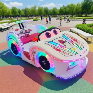 Joy2fun Square Ride-on Car Parent-child Double-person Glowing Bumper Car Park Scanning QR Code Electric Toy Car