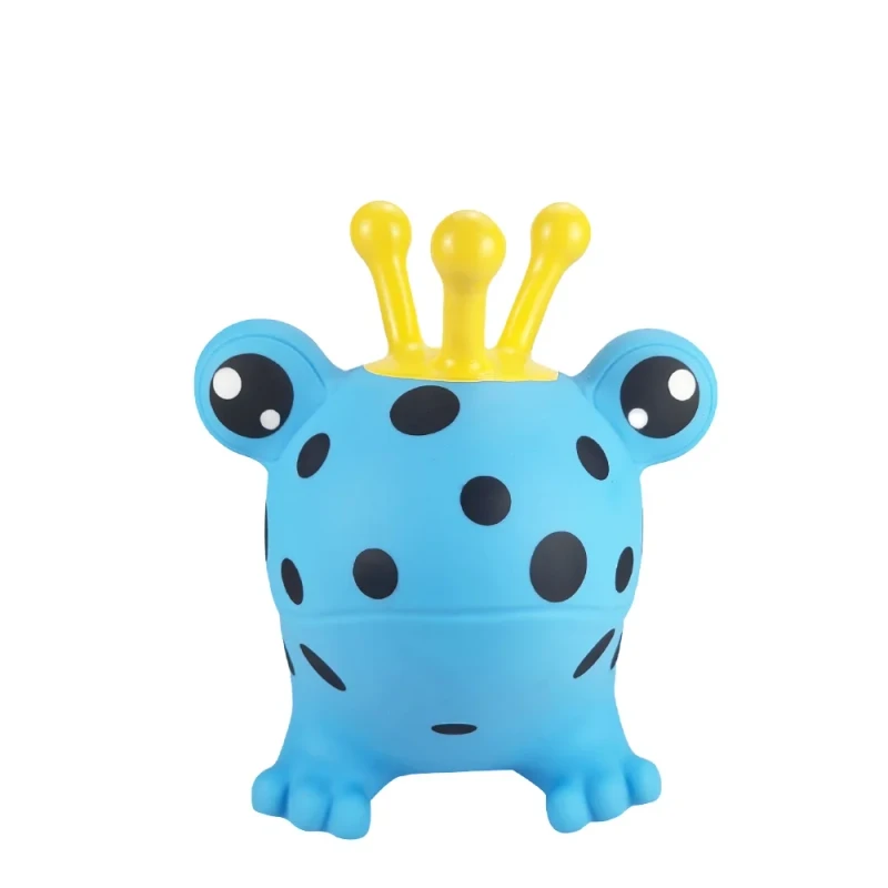 Jumping Animal Toys Customized Inflatable Jumping Blue Frog for Kids