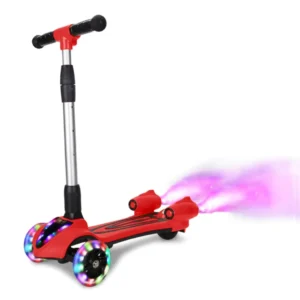 Kick Scooter 3 Wheel Kids Pedal Scooter Sit Down with Flashlight Music