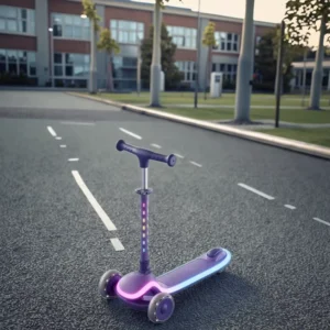 Kick Scooter Adjustable Height Multifunction Kids Scooter with 3 PU Wheels
