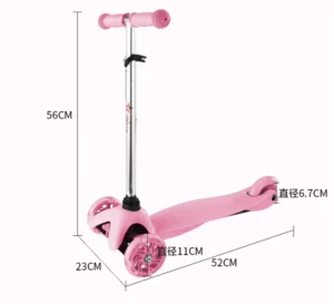 Kick Scooter Toys 3 Flash Wheel Outdoor Sports Kids Extra-wide Board Foot Scooter