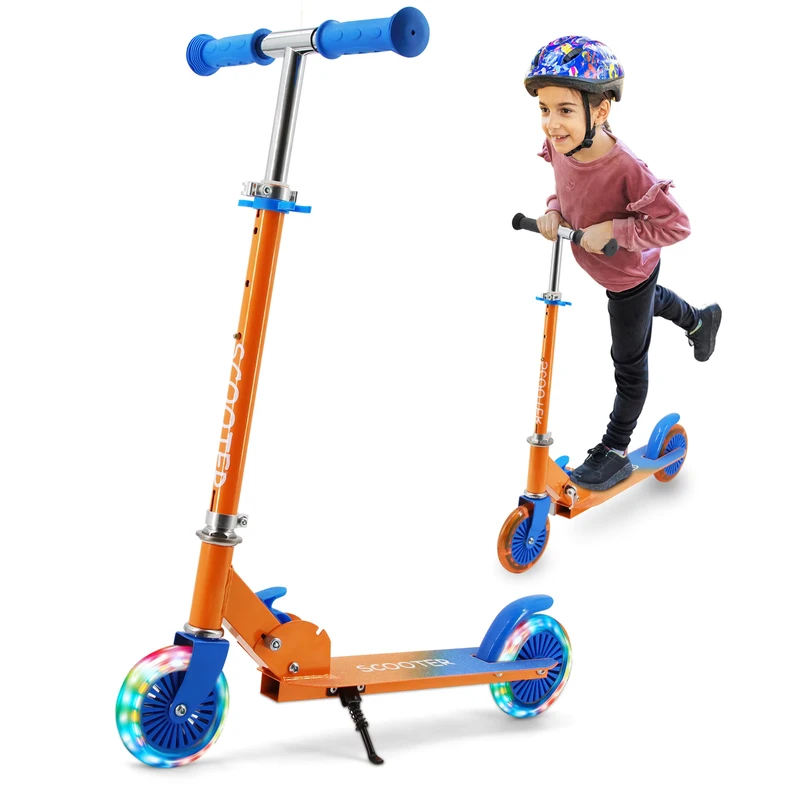 Kick Scooter for Kids Adjustable Height Rear Brake Folding Kids Kick Scooter
