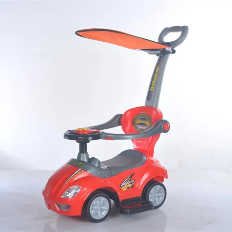 Kid Ride on Push Toy Car With Handle Light Music 4 Wheel Baby Push Car Manufacturer's Children' Swing Cars