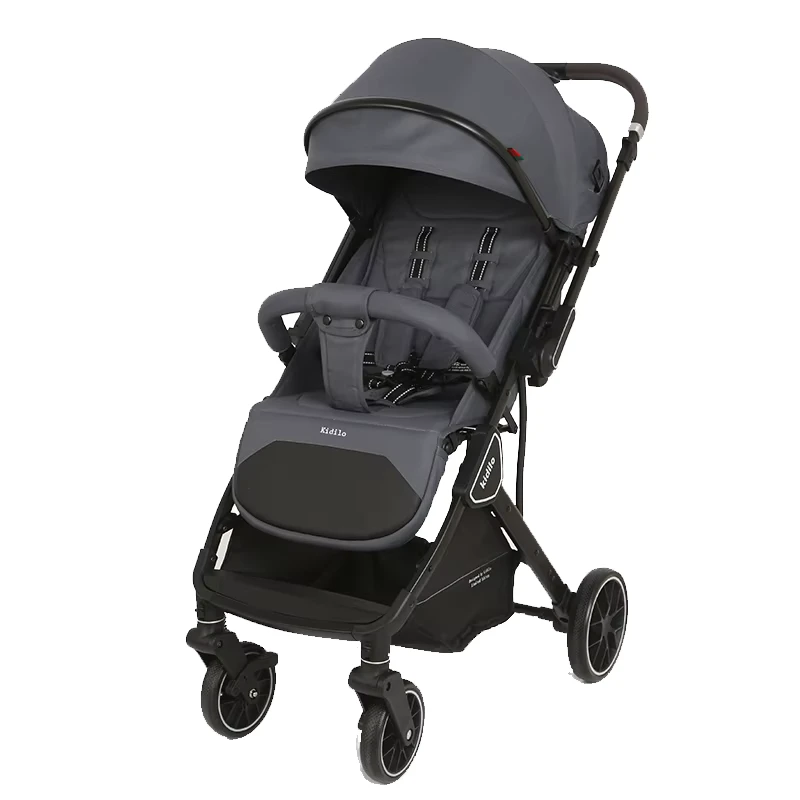 Kidilo K919 Lightweight Portable Baby Stroller Multiple Foldable Prams with Big Wheels for Travel Car Type